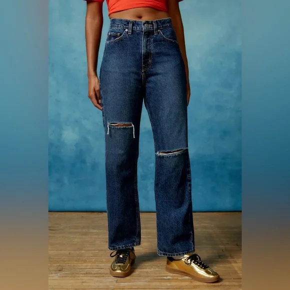 BDG Urban Outfitters Straight Leg Distressed Cowboy Jeans
